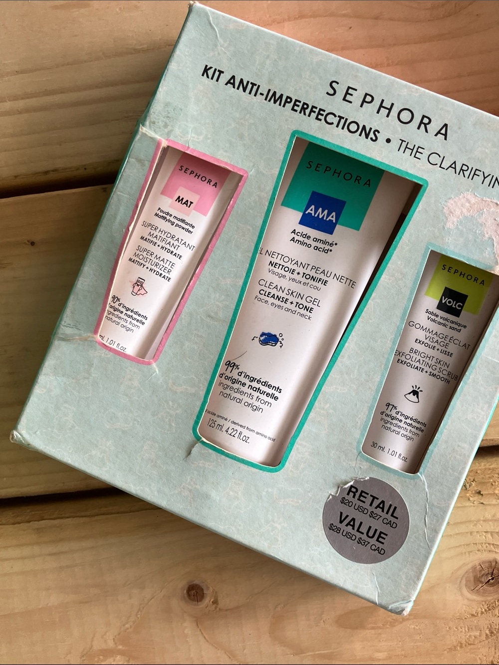Sephora Skincare Trio — Pink, Teal & Green